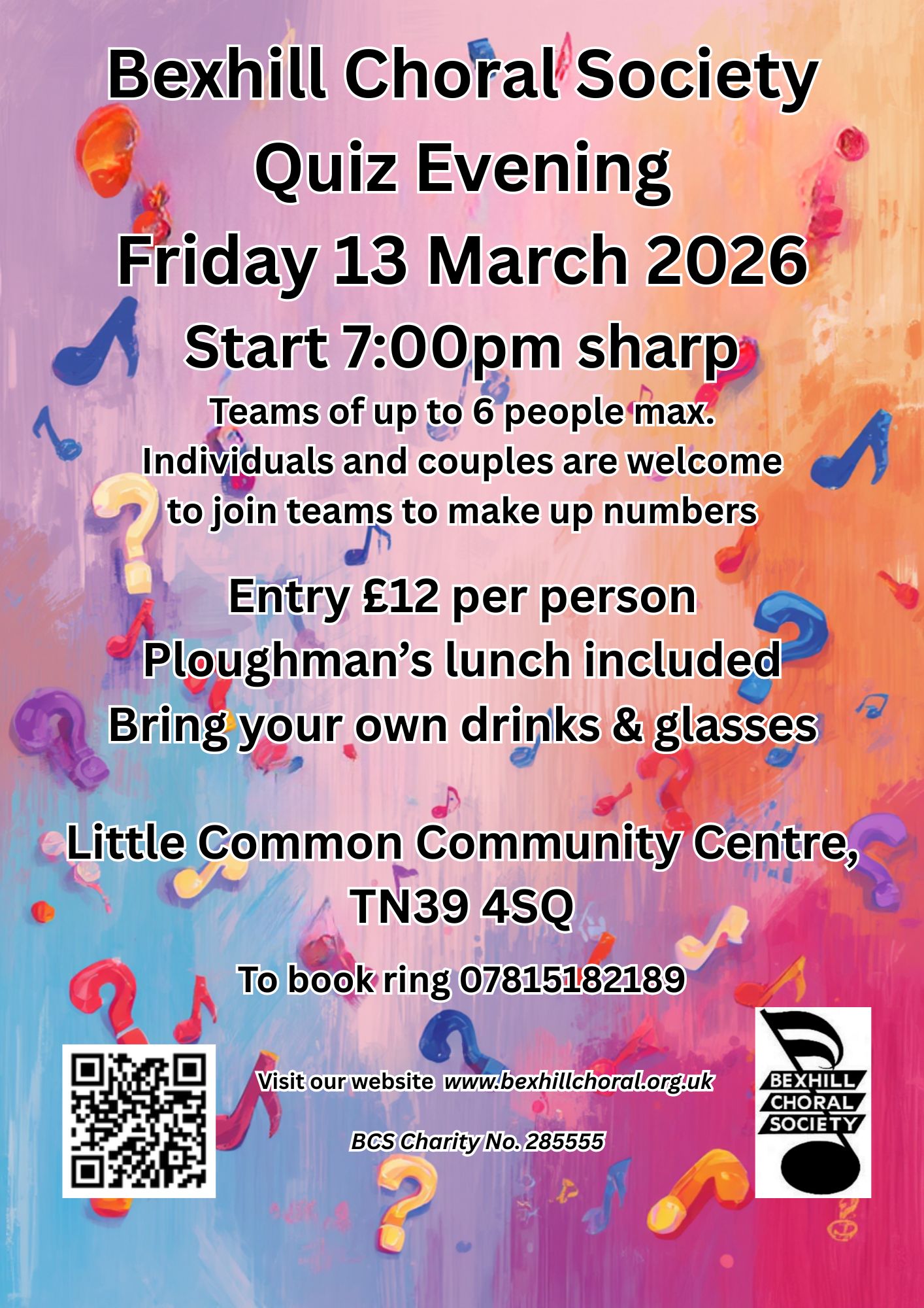 Quiz evening Friday 13th March 2026